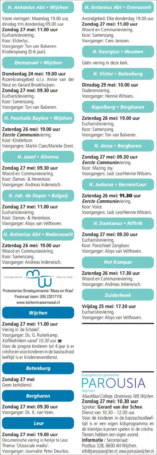 kerkberichten wijchen 230518