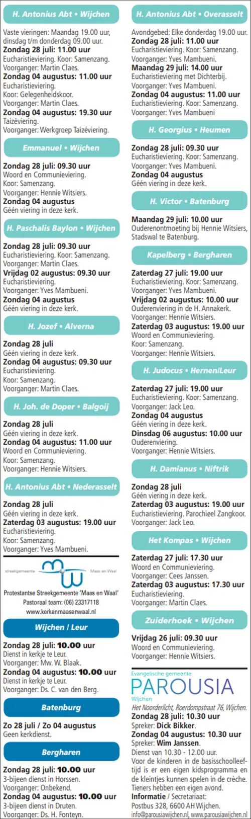 kerkberichten wijchen 240719