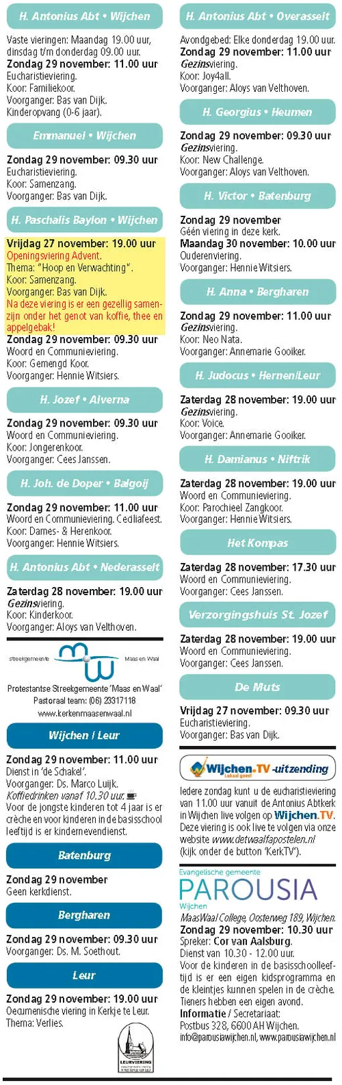 kerkberichten wijchen 251115