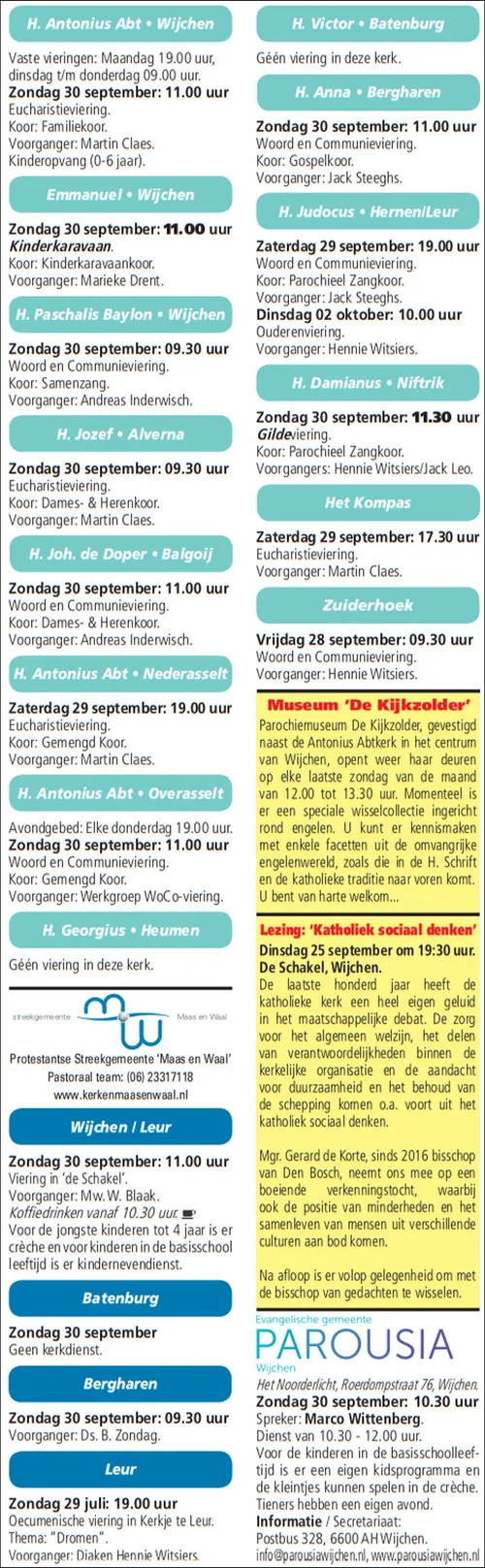 kerkberichten wijchen 260918
