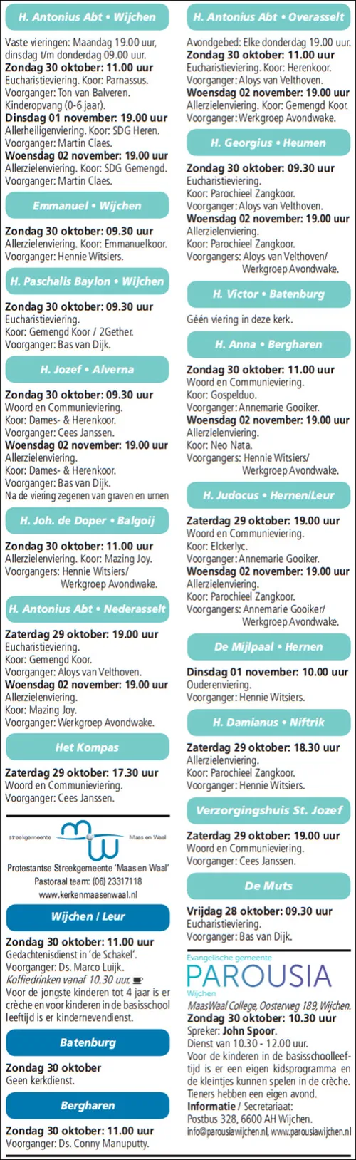 kerkberichten wijchen 261016