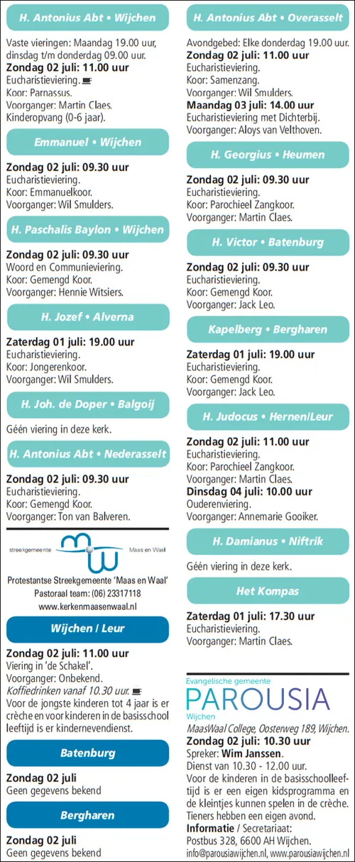 kerkberichten wijchen 280617