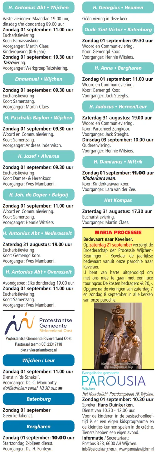 kerkberichten wijchen 280819