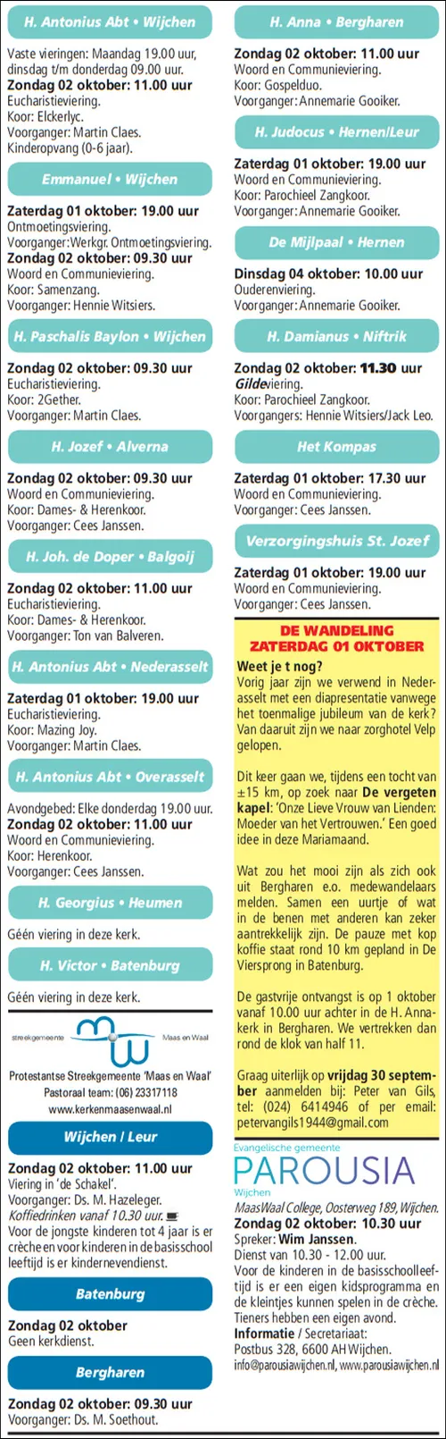 kerkberichten wijchen 280916