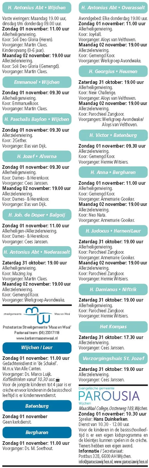 kerkberichten wijchen 281015