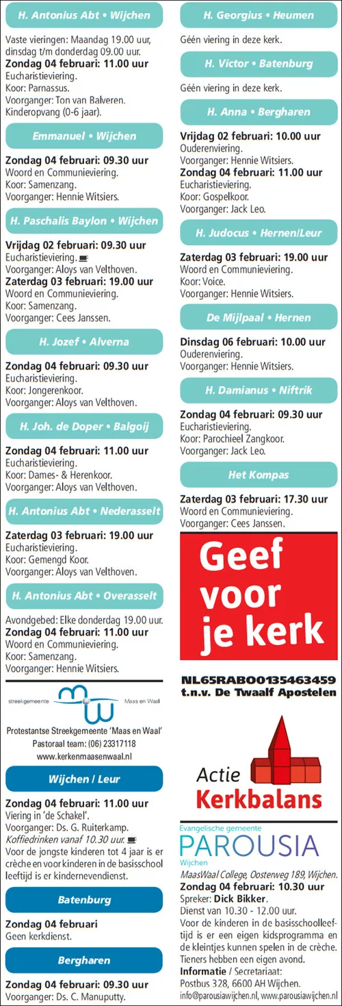 kerkberichten wijchen 310118