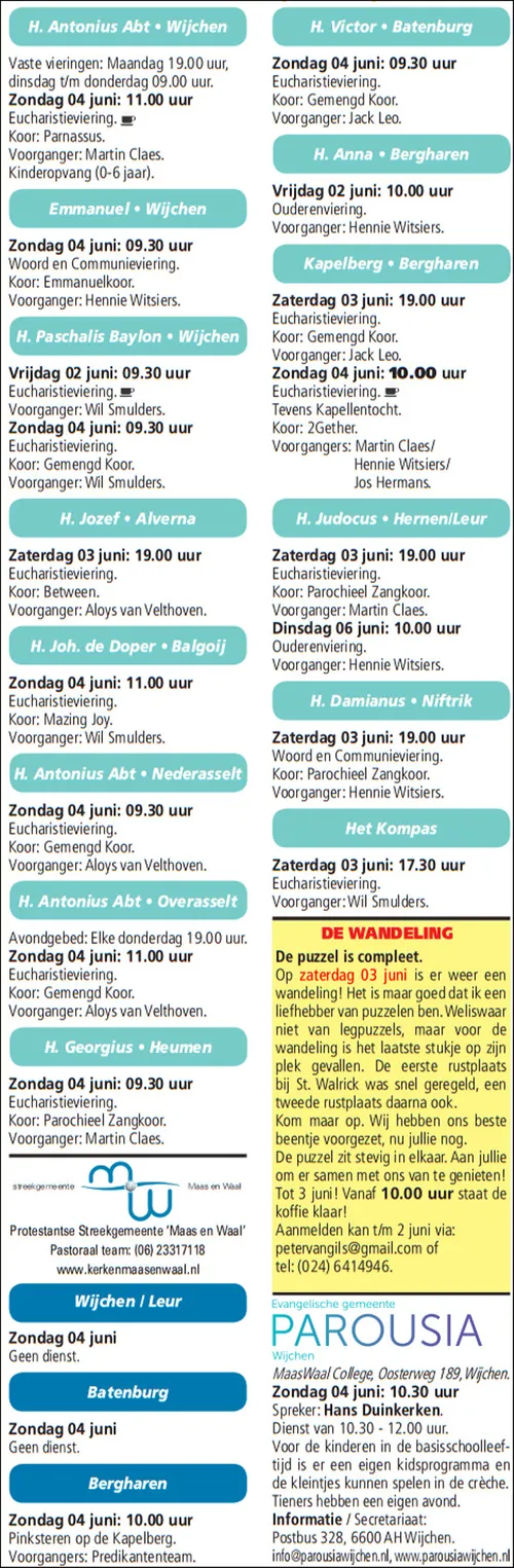 kerkberichten wijchen 310517