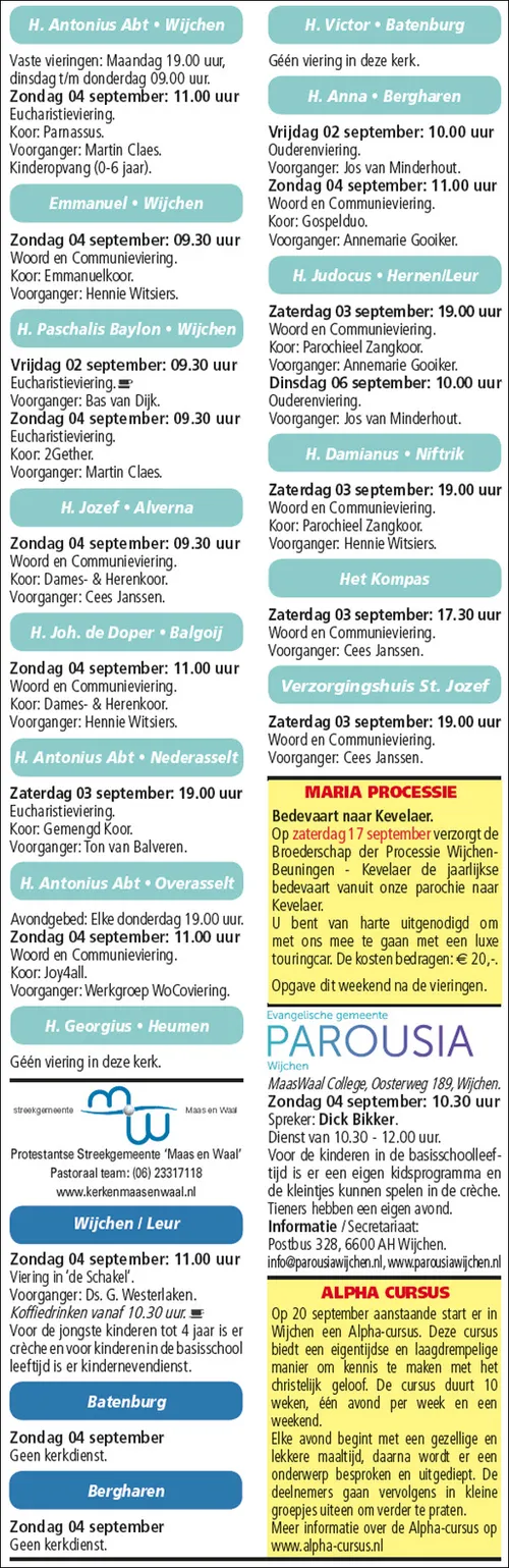 kerkberichten wijchen 310816