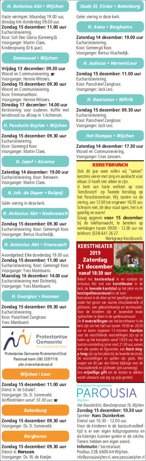 kerkberichten wijchen