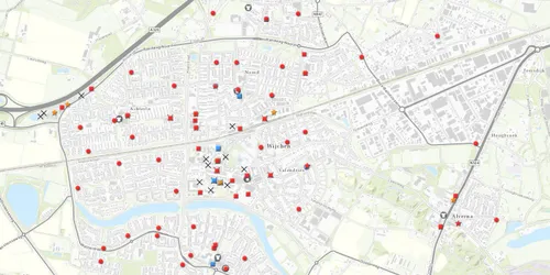 overzicht afvalcontainers