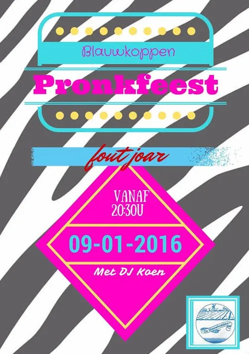 pronkfeest cv de blauwkoppen flyer