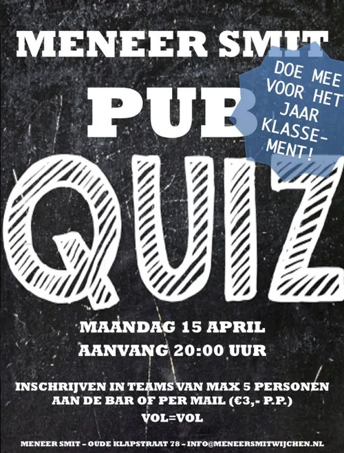 pubquiz 15 april 2019