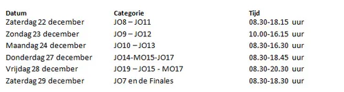 wedstrijdsechema olympic 2018