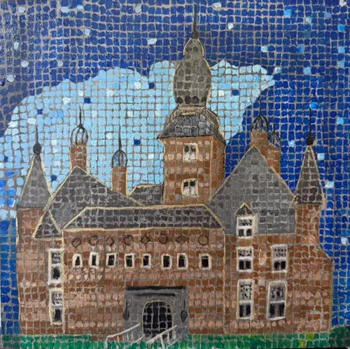 Kasteel in mozaïek van Samer