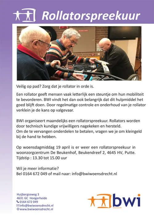 a5 flyer senioren rollatorspreekuur