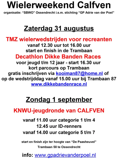 programma wielerweekend 2019