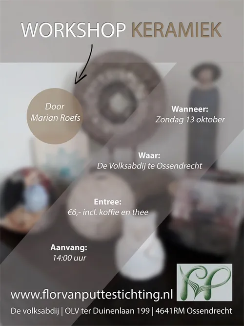 workshop keramiek flyer