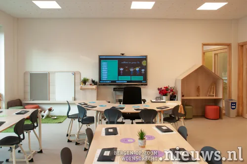 Een van de vele mooi ingerichte klaslokalen<br>