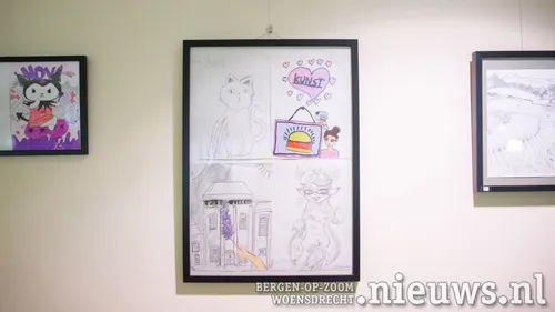 Er hingen mooie kunstwerken<br>