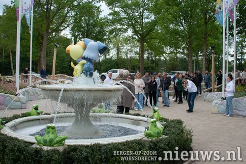 Alle gasten konden bij de Woezel en Pip fontein op de foto. Een foto die ze later mee mochten nemen.
