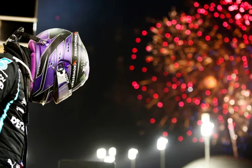 <i>Lewis Hamilton zag zijn zege in Bahrein niet aankomen.&nbsp;</i>