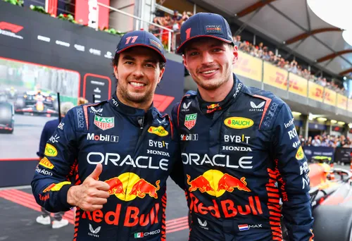 Pérez heeft het regelmatig lastig naast Verstappen, maar lijkt inmiddels de draad weer opgepakt te hebben. (Foto: Red Bull Content Pool)