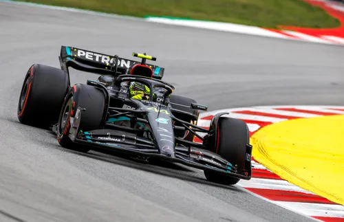 De W14 van Mercedes op het Circuit de Barcelona-Catalunya (Foto: Mercedes AMG F1)