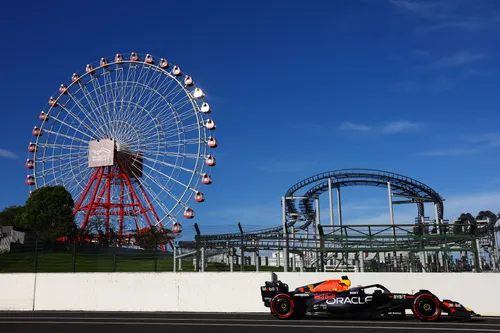 Max
Verstappen tijdens de kwalificatie voor de Grand Prix van Japan, Suzuka International
Racing Course, 2023 (Foto: Red Bull Content Pool / Getty Images).