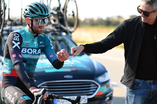 Jordi Meeus op het trainingskamp van BORA-hansgrohe