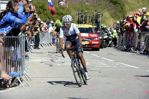 Nairo Quintana going full throttle on Alpe d'Huez