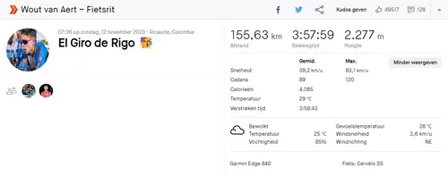 Van Aert was willing to go for it in the Giro del Rigo