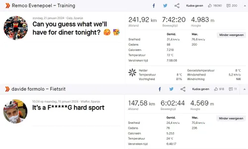 Evenepoel en Formolo doen mal...