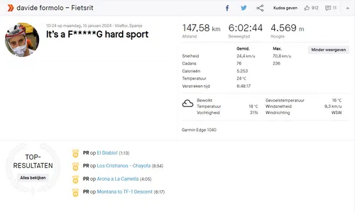 A day of training with Davide Formolo....