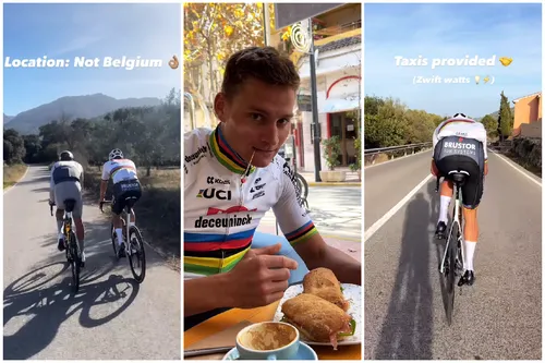 &nbsp;Van der Poel during his previous training camp in Spain