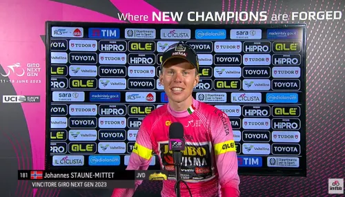 Staune-Mittet in the pink of the Baby Giro