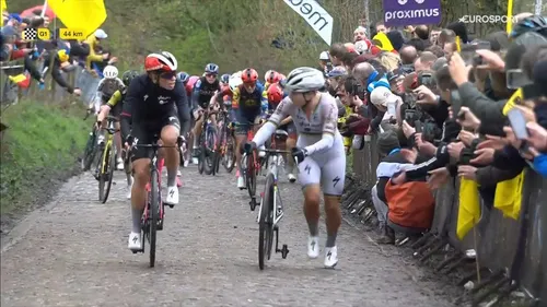 Vollering (left) and Kopecky (right) earlier this year in the Tour of Flanders