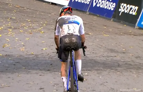 <i>A week ago, Thibau crossed the finish line in Hamme looking battered.</i>