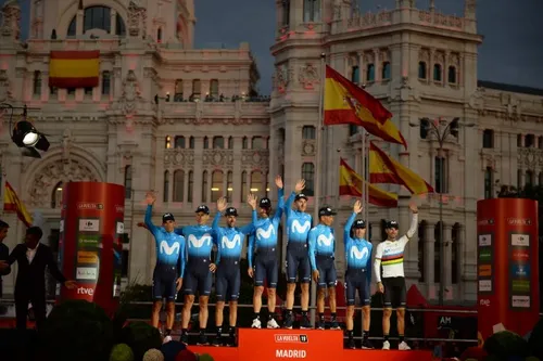 Movistar on the podium of La Vuelta