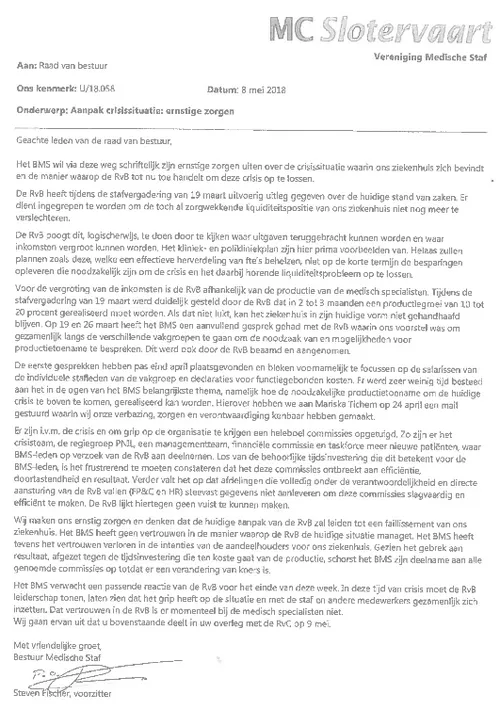 brief artsen slotervaart