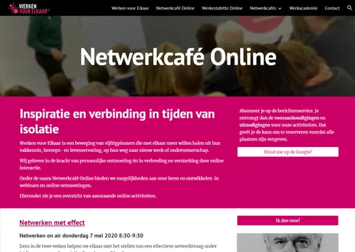 netwerkcafe online verbindt en inspireert werkzoekende vijftigplusses