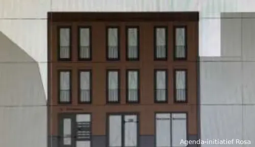 De voorgestelde nieuwbouw.