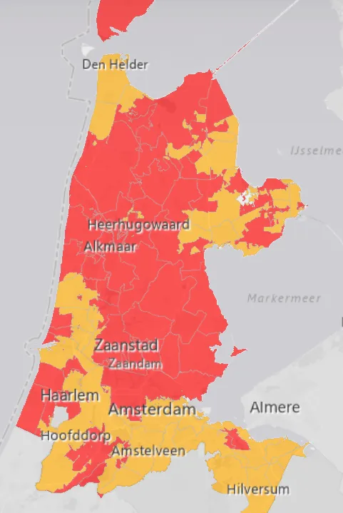 De beschikbaarheid van stroom op&nbsp;19 december 2024.