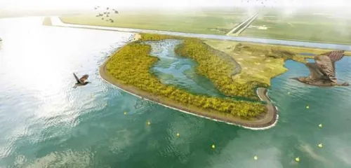 De werkzaamheden aan de natuur.