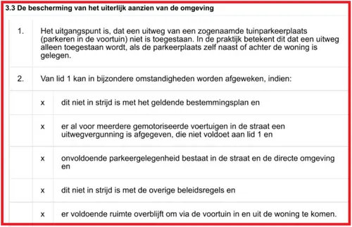 Bron:&nbsp;Beleidsregels Uitwegen gemeente Zaanstad 2008