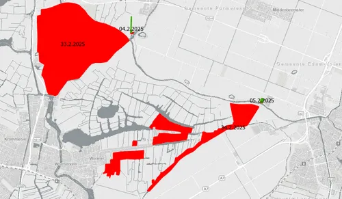 Enkele aanpassingen aan stiltegebieden op de kaart. Bron: Provincie Noord-Holland