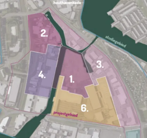 De ligging van de ontwikkelvelden op Zuiderhout Noord.&nbsp;