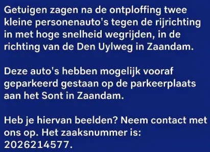 Bron: Politie Zaanstreek