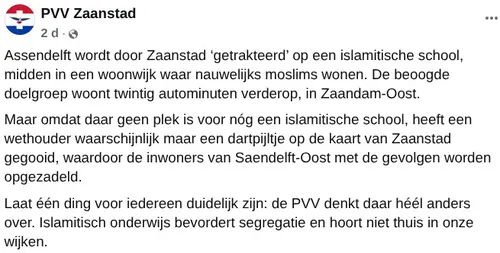 Bron: Facebook&nbsp; PVV Zaaanstad