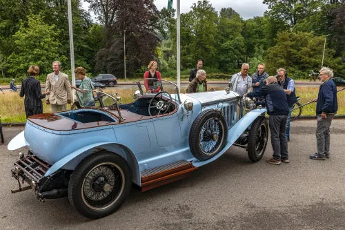 blauwe auto