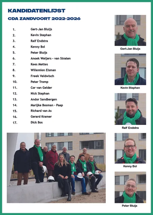 kandidatenlijst cda zandvoort